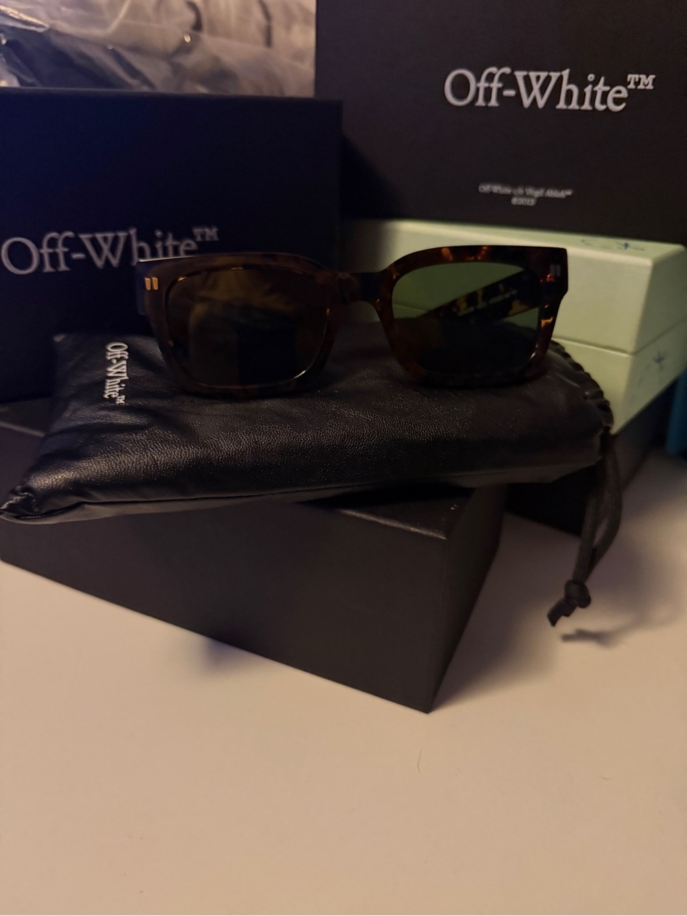Off-White Tortoiseshell midland Sunglasses - Men’s Fashion Eyewear